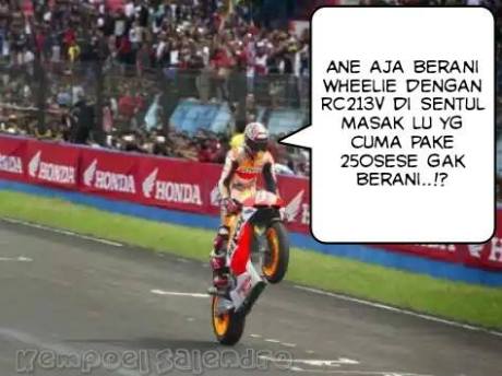 meme marquez ledek lorenzo karena batal nyentul