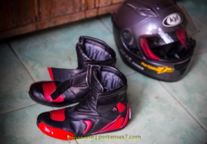 Nyoba Sepatu Riding 7gear SportMax&nbsp;Red_-7