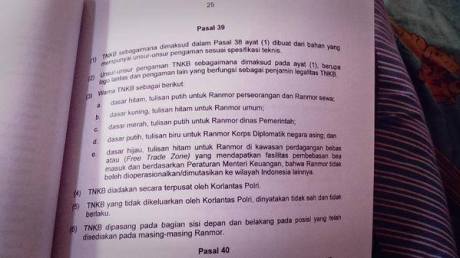 Polri tindak tegas Pemasangan Pelat Nomer tidak pada tempatnya 1