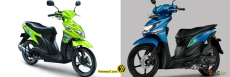Suzuki Nex VS Honda beat POP ESP samping depan