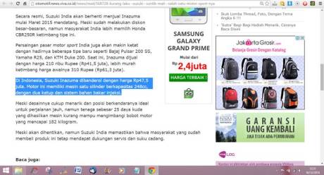 vivanews sebut suzuki inazuma 1 cylinder