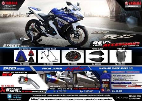 Aksesoris Yamaha R25 knalpot Hitman Japan