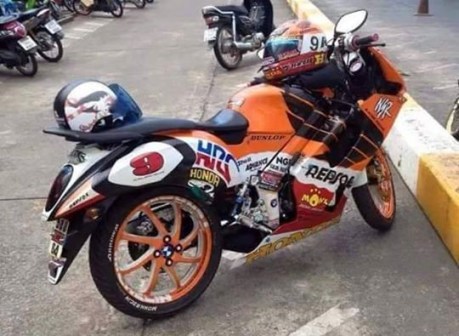 Honda NSR SP body Scoopy jadi ala Suzuki Hayabusa