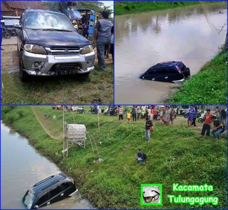 mobil milik anggota dpr nyebur sungai karena lupa hand rem