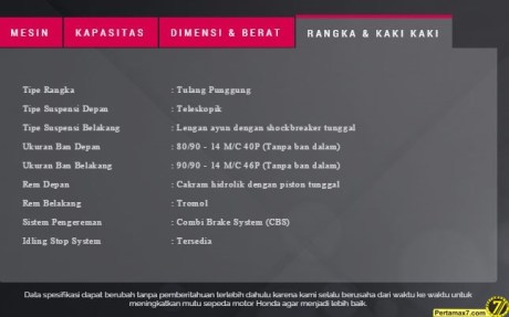 spesifikasi honda vario 150 c