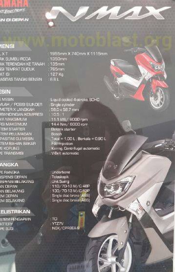 yamaha nmax 155 specs