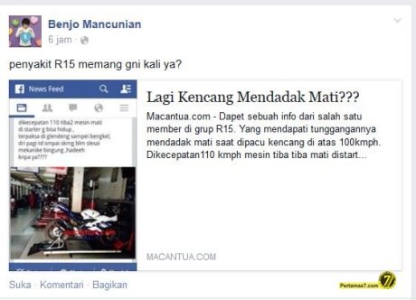 yamaha R15 tiba-tiba mati mendadak