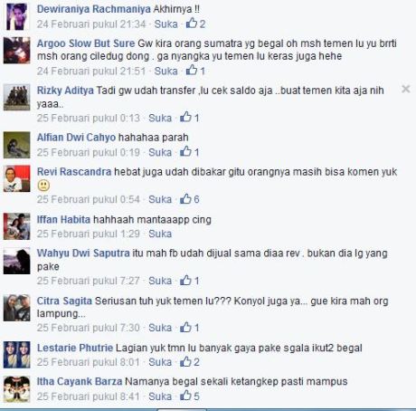 Akun Facebook Begal tangerang yang di bakar masa 002