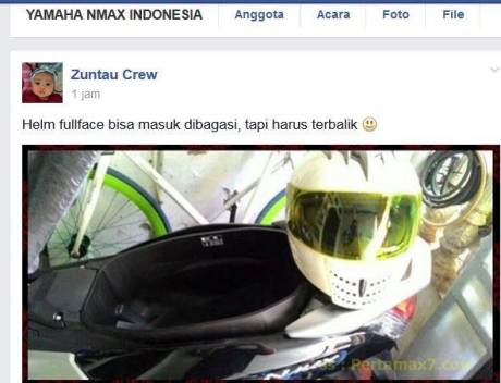 bagasi yamaha nmax muat helm full face