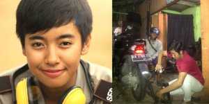 Bripda Eka, polwan yang nyambi jadi tukang tambal ban 004&nbsp;pertamax7.com