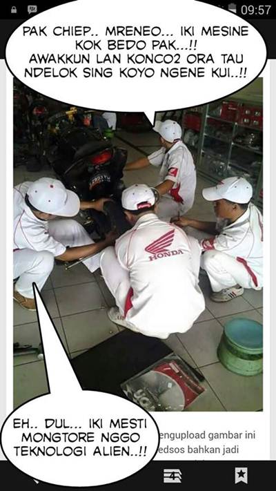 Dagelan unik Kala AHASS Honda Kedatangan Kawasaki Ninja 250 Karbu