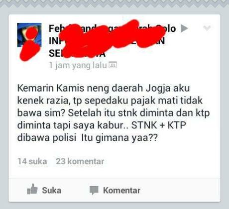 kena tilang tidak bawa sim ninggal stnk malah kabur