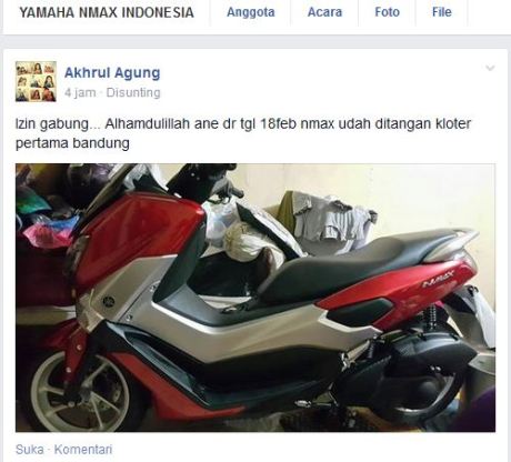pemilik pertama yamaha nmax 155 area bandung