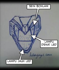 sketsa headlamp-honda sonic reborn&nbsp;K56A