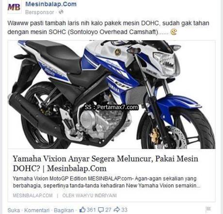 yamaha new vixion sohc sontoloyo overhead camshaft