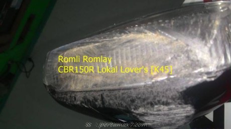 velg Honda CBR150R pecah hajar lubang kecelapatn tinggi kaki kegerus aspal 005