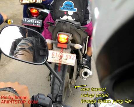 yamaha byson injeksi 2015 indonesia rem tromol