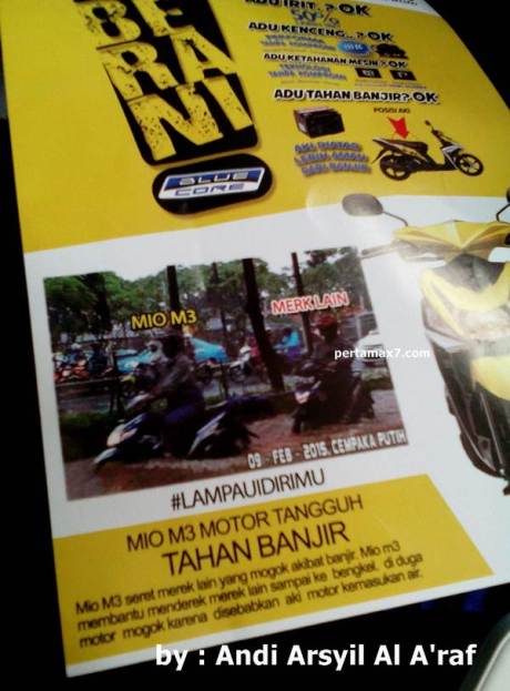 yamaha mio m3 tarik honda beat saat banjir jadi iklan sales