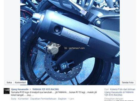 yamaha R15 keluaran 2015 logo knalpot berubah