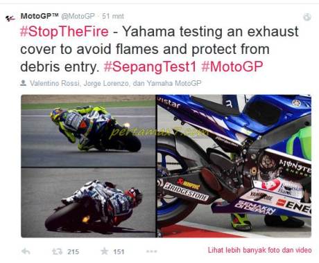 yamaha testing an exhaust cover M1 sepang 2015