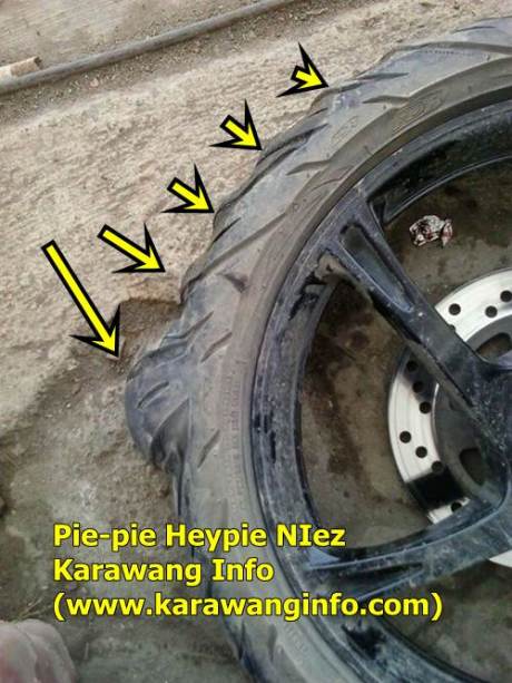 ban yamaha mio hamil melembung