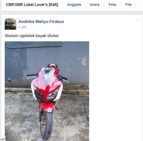 Cat Honda CBR150R lokal mengelupas setelah di repaint 001pertamax7.com