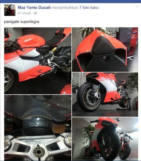 ducati 1199 superleggera sudah sampai indonesia harga 2 Milyar
