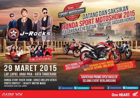 Honda Sport Motorshow 2015 Tangerang dimeriahkan J-Rock pertamax7.com