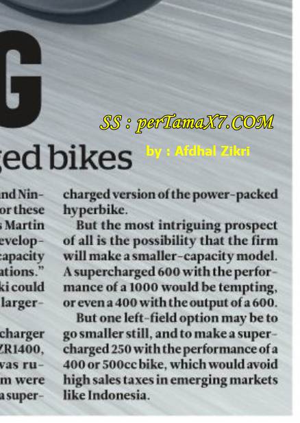 Kawasaki ninja 250 bakal di pasang supercharger