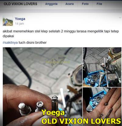 Klep yamaha Vixion patah karena ngelitik 000 Pertamax7.com