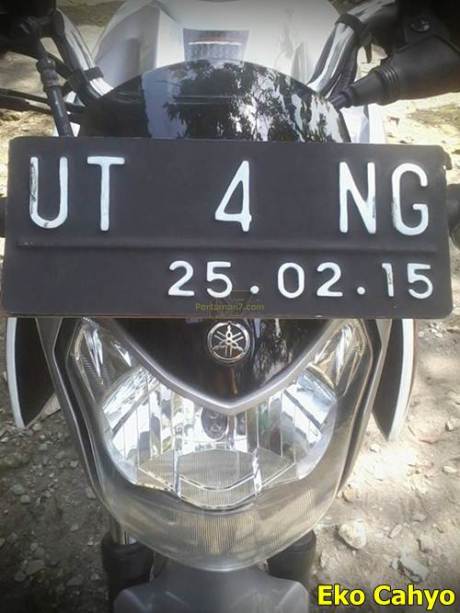 Pelat Nomer Yamaha New Viixon Unik UTANG 008 Pertamax7.com