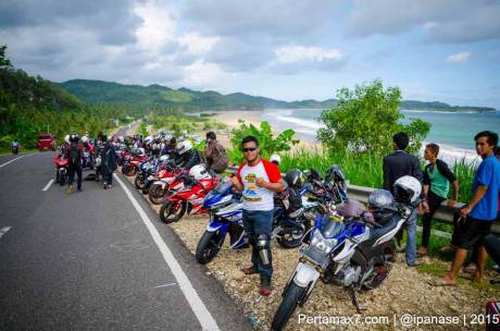 Touring Gabungan Yamaha R15 Sejatim dihadiri 200 Motor ke pantai soge Pacitan Pertamax7.com-104