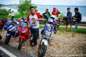 Touring Gabungan Yamaha R15 Sejatim dihadiri 200 Motor ke pantai soge Pacitan Pertamax7.com-72