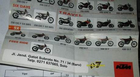 dealer KTM area jawa tengah