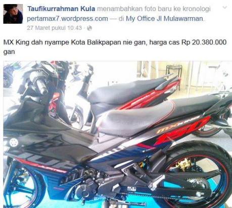 harga yamaha jupiter mx king 150 Rp. 20 jutaan di balikpapan