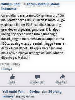 honda CB150R lost limiter ECU tembus 310 km per jam imbangi ducati
