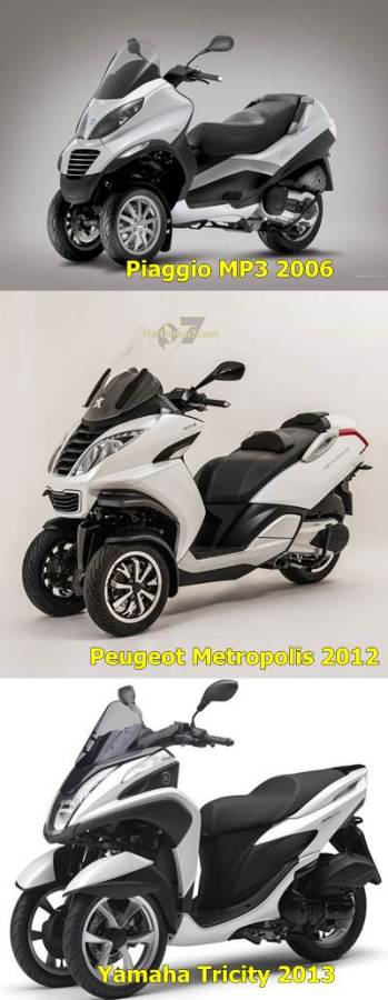 piaggio-mp3 vs peugeot metropolis vs yamaha tricity