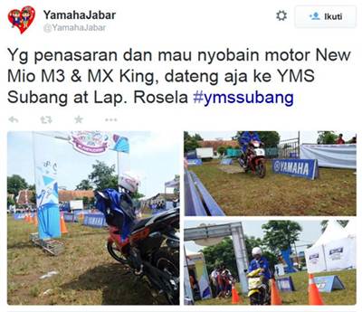 testride yamaha mio m3 dan Jupiter mz king di yamaha motor show subang 18 april 2015