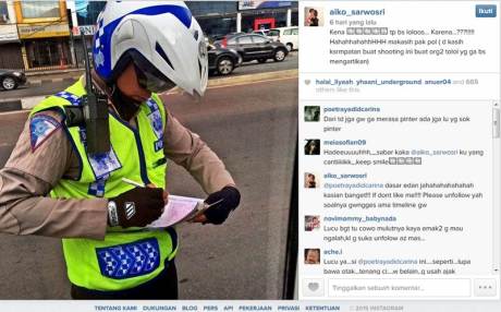 artis Chef Aiko kena tilang polisi