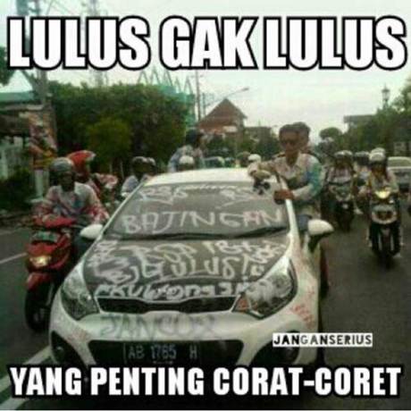 Kia Rio di coret lulusan sma