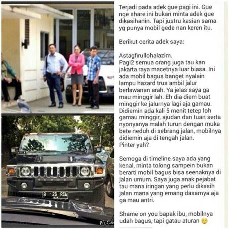 mobil hummer lawan arah ngeyel