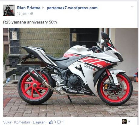 Modifikasi R25 Livery Yamaha Anniversary 50th, Pro Arm dan Upside Down Bikin Ganteng 01Pertamax7.com