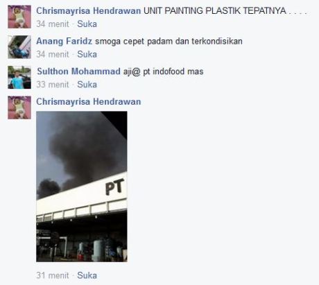 pabrik ahm cibitung unit painting plastik terbakar di cibitung bekasi