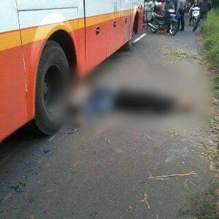 Anggota Polisi Terlindas Bus Harapan Jaya di Kediri, nih kronologinya