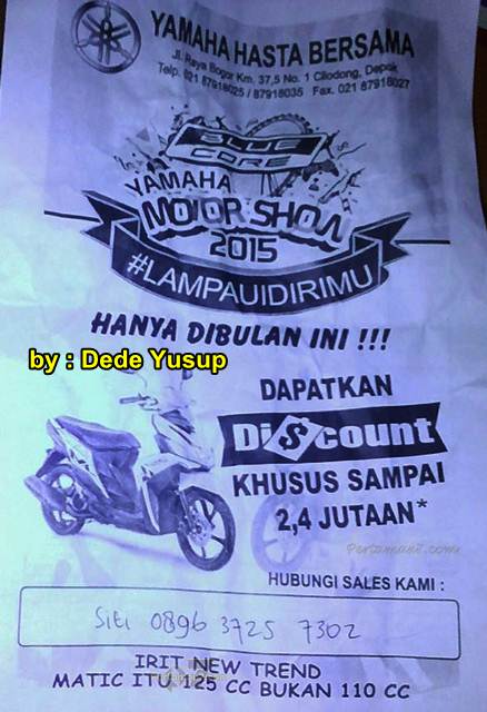 diskon yamaha mio M3 Rp.2,4 juta matic itu 125 cc bukan 110 cc