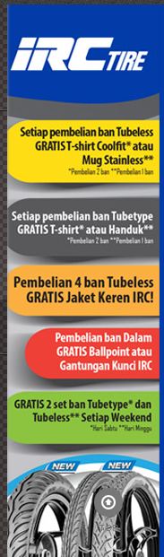 hadiah pembelian ban irc di pekan raya jakarta 2015