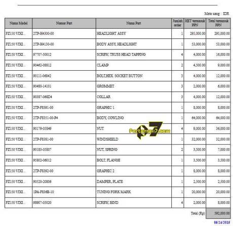 harga headlamp yamaha new vixion advance Rp.592.000