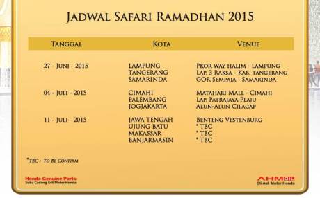 jadwal safari ramadhan honda 2015 pertamax7.com