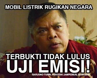 mobil listrik dahlan iskan tidak lulus uji emisi