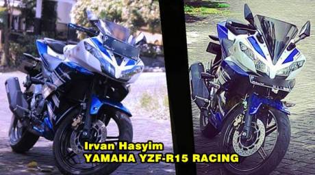 modifikasi pelat nomer yamaha r15 dibawah headlamp